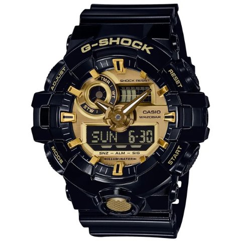 Casiomen s g-shock gold dial watch