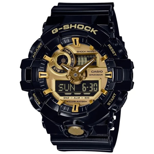 men's g-shock gold dial watch