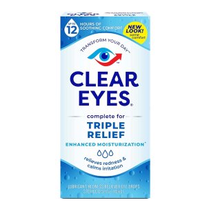Clear EyesTriple Action Lubricant Redness Relief Eye Drops 0.5 FL OZ
