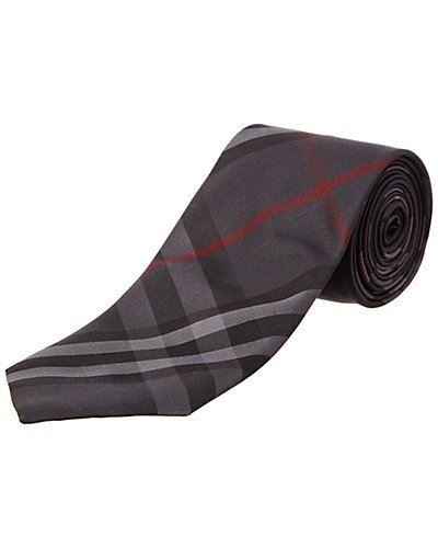 Modern Cut Check Silk Twill Tie