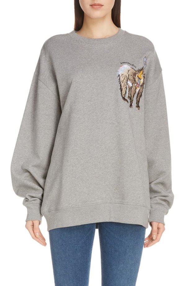 Forba Animal Embroidery Sweatshirt