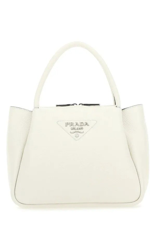 White leather large handbag