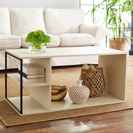 Kalla Wood and Metal Coffee Table, Multiple Colors