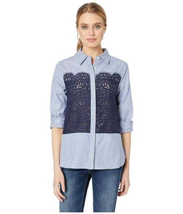 Audreanna Button Down Long Sleeve Woven Top at 6pm