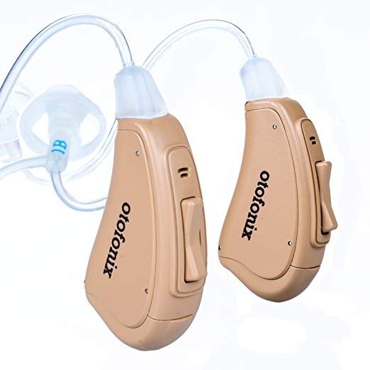 Elite Hearing Amplifier to Assist and Aid Hearing for Adults and Seniors (Pair, Beige)