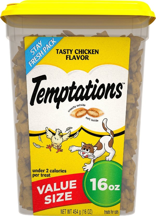 Tasty Chicken Flavor Cat Treats, 16-oz tub - Chewy.com