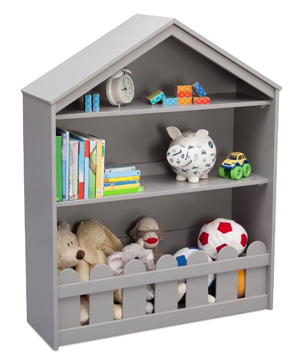Gray Serta Happy Home Two-Shelf Storage Bookcase
