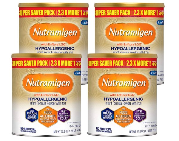Nutramigen 防过敏防胀气婴儿配方奶粉，27.8盎司*4