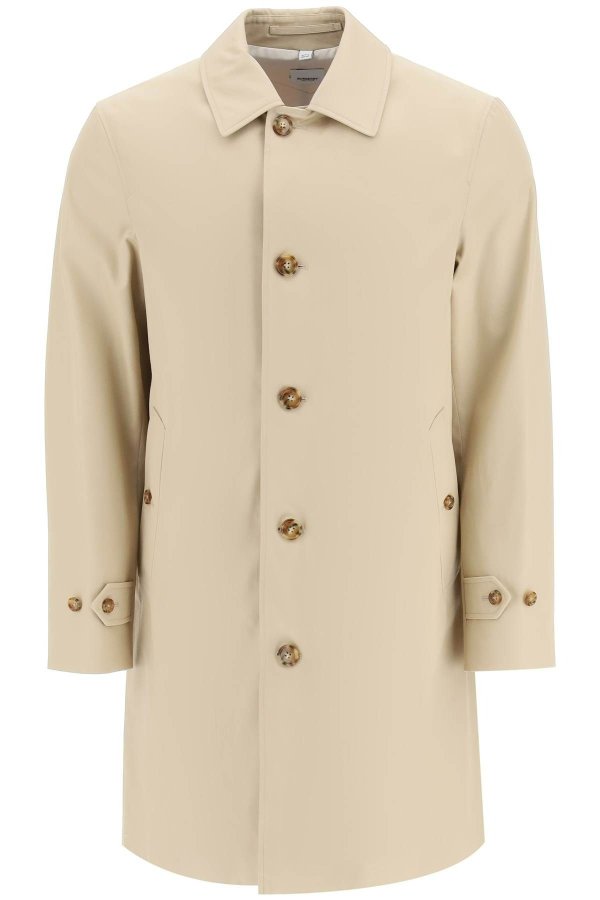 cotto gabardine trench coat with printed silk lining