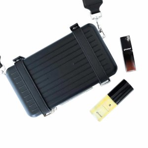 Costco glowiest The Dream Makeup Bag with Lip Oil and Facial Mist, Silver or Black