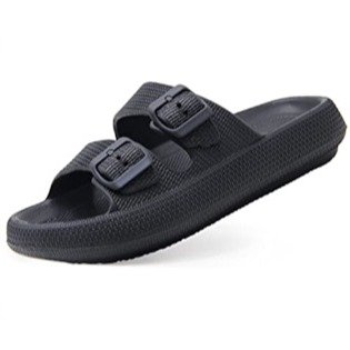 Weweya Sandals for Women and Men - Pillow Slippers - Double Buckle Adjustable Slides - EVA Flat Sandals