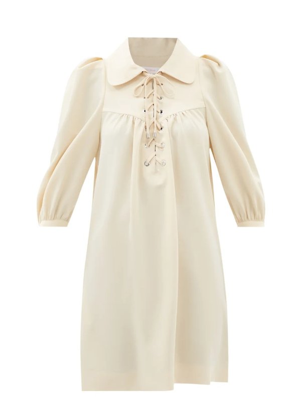 Lace-up crepe dress | See By Chloe