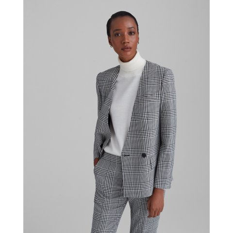 Club MonacoPatterned Collarless Fashion Blazer
