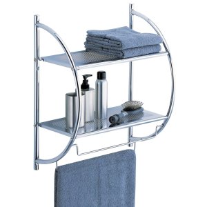 #1 Best Seller! Organize It All 2-Tier Shelf with Towel Bars (1753)