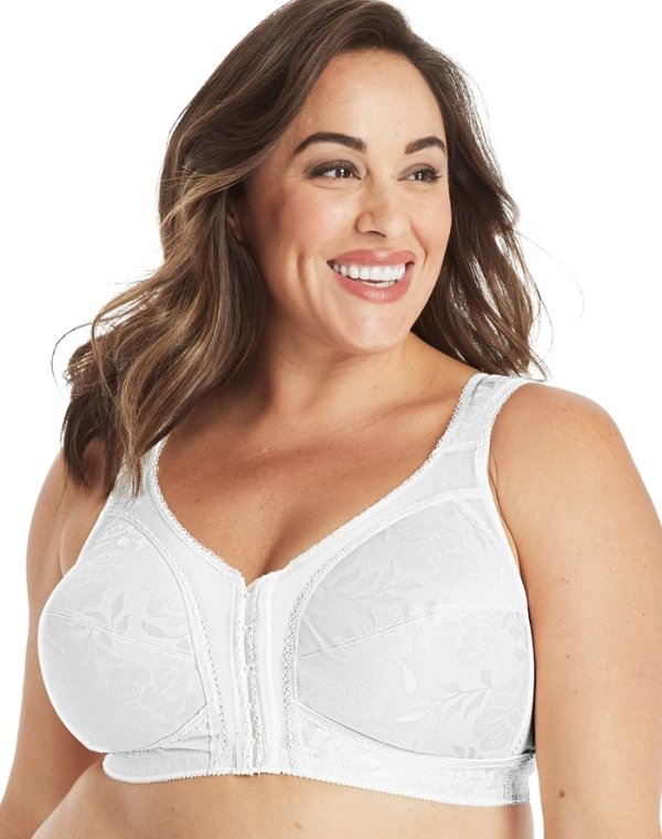 18 Hour 4695 Front-Close Wirefree Bra with Flex Back