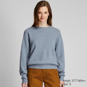 WOMEN PREMIUM LAMBSWOOL CREW NECK SWEATER | UNIQLO US