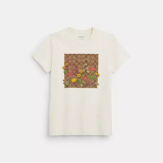Garden Floral Signature T Shirt In Organic Cotton