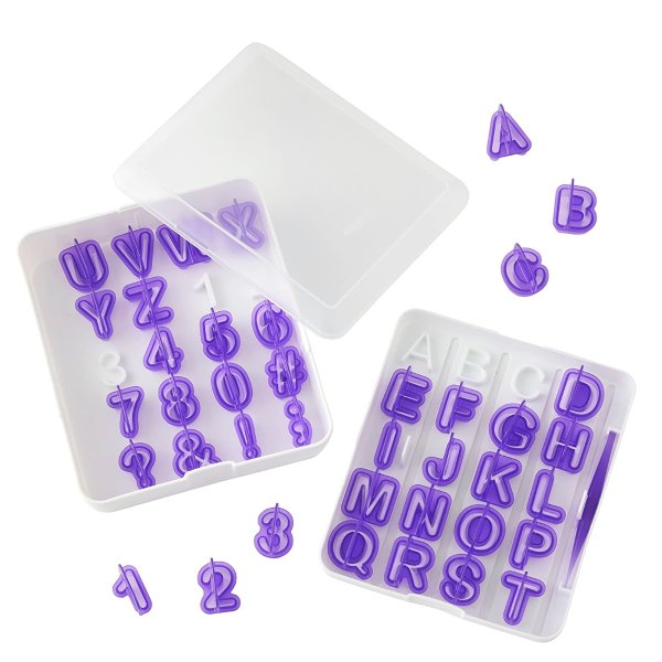 Wilton 烘焙数字字母翻糖切割模具 40件套