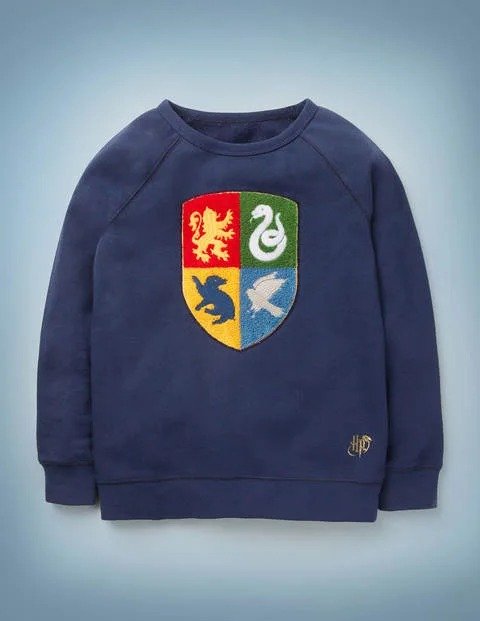Hogwarts Crest Sweatshirt - College Blue | Boden US