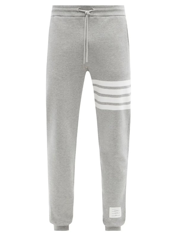 Four-bar cotton-jersey track pants | Thom Browne