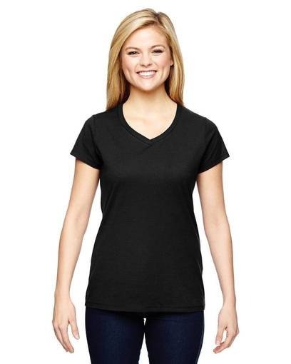 T050 Ladies' Vapor® Cotton Short-Sleeve V-Neck T‑Shirt