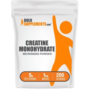 BULKSUPPLEMENTS.COM Creatine Monohydrate Powder - Micronized Creatine Monohydrate - 5g (5000mg) of Creatine Powder per Serving, Pre Workout Creatine, Vegan Creatine and Creatine for Building Muscle (1 Kilogram - 2.2 lbs)