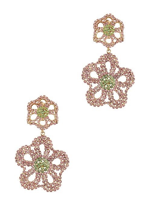 Fiordaliso floral-embellished clip-on earrings