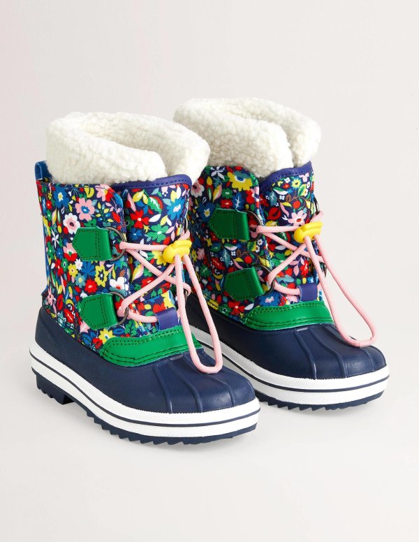 All Weather Boots (Girls) - Multi Floral | Boden US