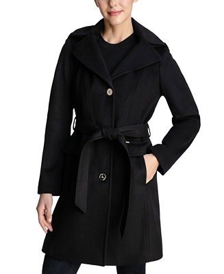 Women's Hooded Belted Walker Coat, Created for Macy's