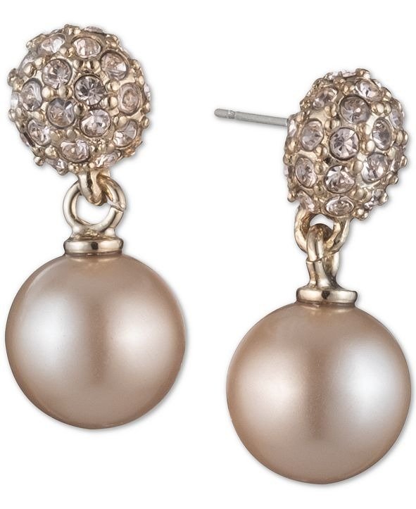 Pearl Fireball Drop Earrings