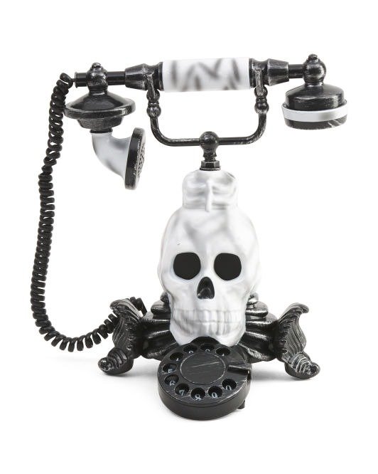 Victorian Phone With Skull Base
