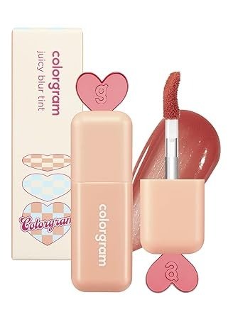 COLORGRAM Juicy Blur Tint 01 Coral Hip | Daily Semi-Matte, Semi-Glossy, Long-Lasting Lip Stain, Moisturizing, Buildable & Blendable, highly Pigmented (0.12 Fl. Oz.)