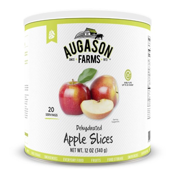 Augason Farms Dehydrated Apple Slices, 20 Servings, 12 oz.