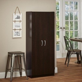 Ameriwood™ SystemBuild Flynn 2-Door Storage Cabinet, 4 Shelves, Espresso Item # 716318