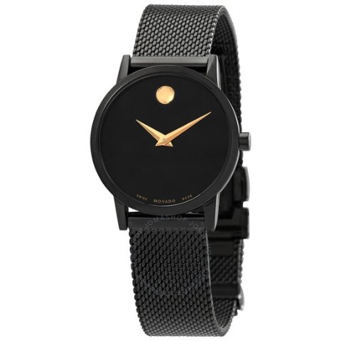 MovadoMuseum Classic Quartz Black Dial Ladies Watch 0607493