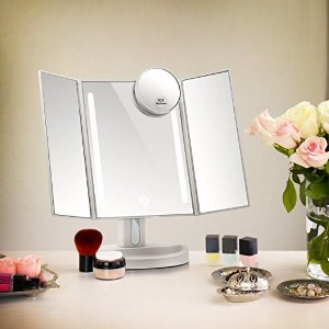 Terresa Led Lighted Makeup Mirror with 10X Magnifying Small Mirror