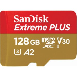 SanDisk - Extreme 128GB microSDXC UHS-I Memory Card
