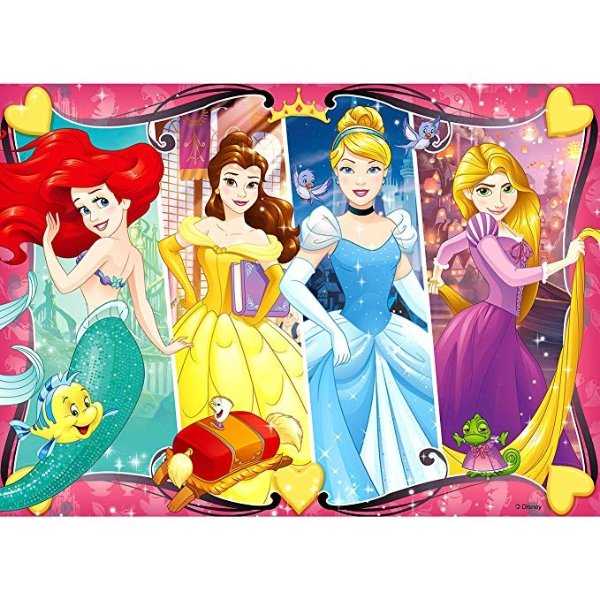 - Disney Princess Heartsong 60 Piece Glitter Jigsaw Puzzle for Kids – Every Piece is Unique, Pieces Fit Together Perfectly