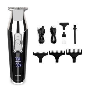 RENPHO Professional Cordless Clippers Kit Electric for Barbers Hair Cutting, Hair and Beard T-blade Trimmer for Home, 4-Speed Motor, Precise Length Settings, Lightweight