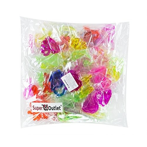 Vinyl Glitter Mini Sticky Hands Toys for Children Party Favors, Birthdays - 1 1/4" (72 Count)