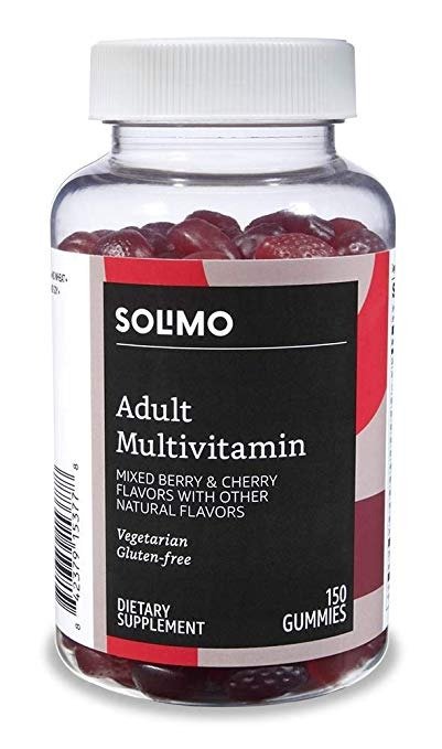 Amazon Brand - Solimo Adult Multivitamin, 150 Gummies, 75-Day Supply