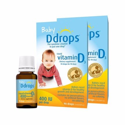婴儿维生素D3滴 2瓶