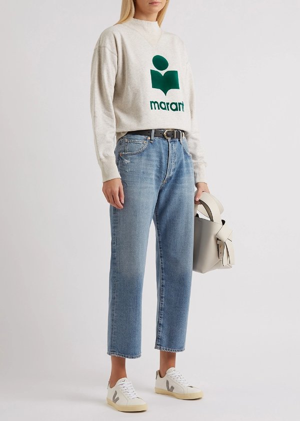 Moby logo cotton-blend sweatshirt