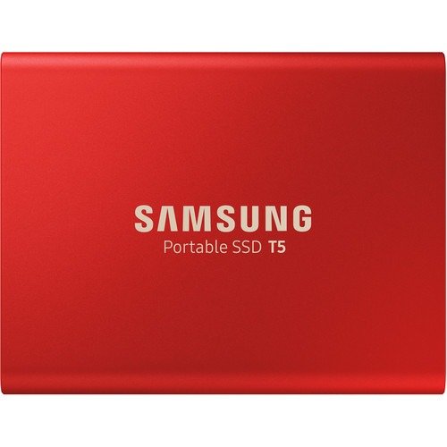 Samsung 1TB T5 Portable Solid-State Drive (Red)