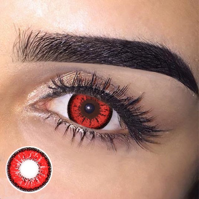 Cosplay ICE Red Colored Contact Lenses             &ndash;     BEAUEYE