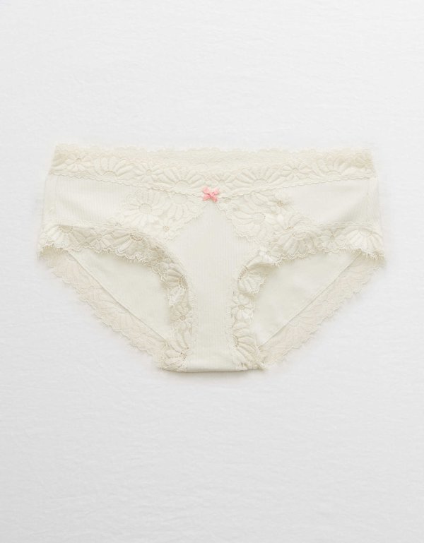 Aerie Cotton Lace Trim Boybrief Underwear