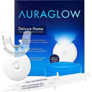 AuraGlow Teeth Whitening Kit LED Light