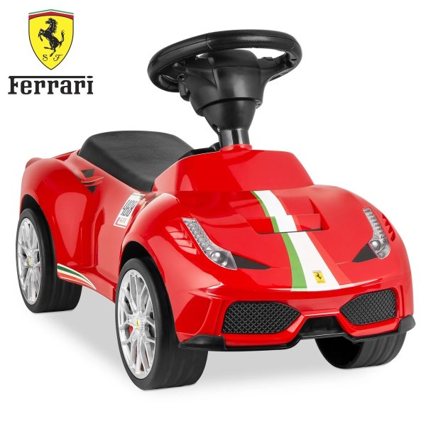 Kids Ferrari 458 Foot-to-Floor Sports Ride-On Push Car Scooter w/ Horn