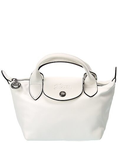 Le Pliage Cuir XS Leather Short Handle Tote