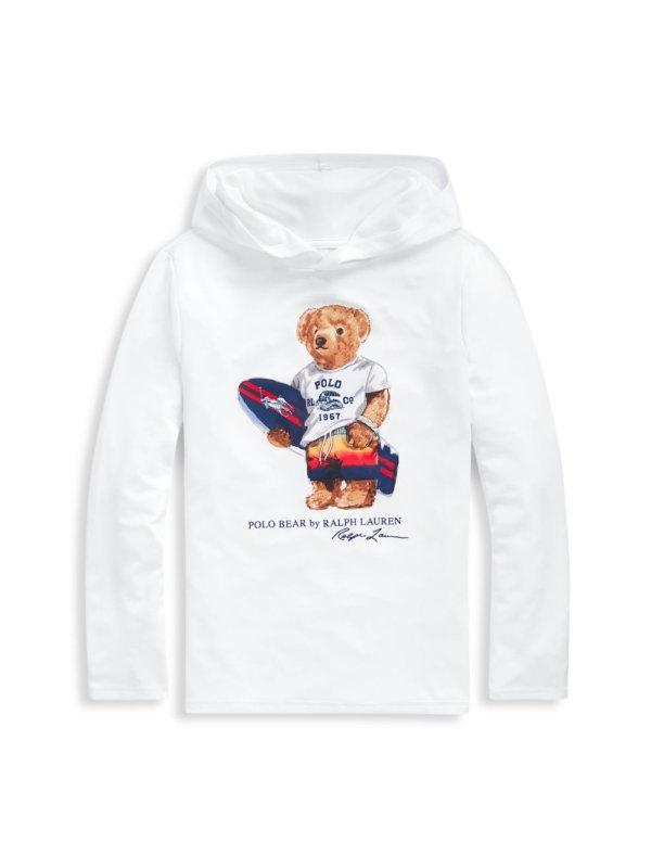 Boy's Polo Bear Hoodie Cover-Up